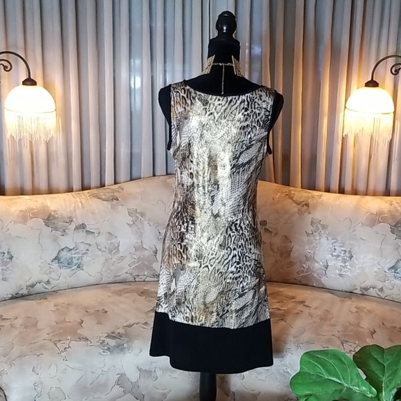 NWOT / Animal Print Sheath Dress by Prelude - Picture 3 of 8